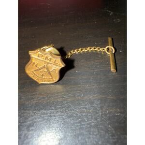 1925 P.M.L. Knights Of Macabees Lapel Pin W/ Chain